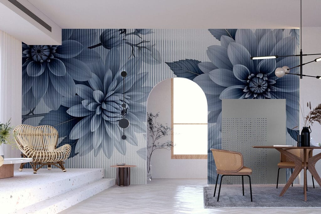 Flores em riscas finas — interior 2