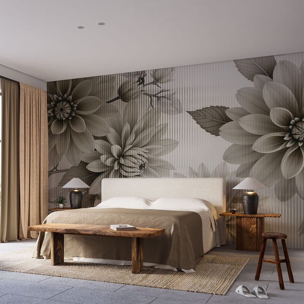 Flores em riscas finas — interior 1