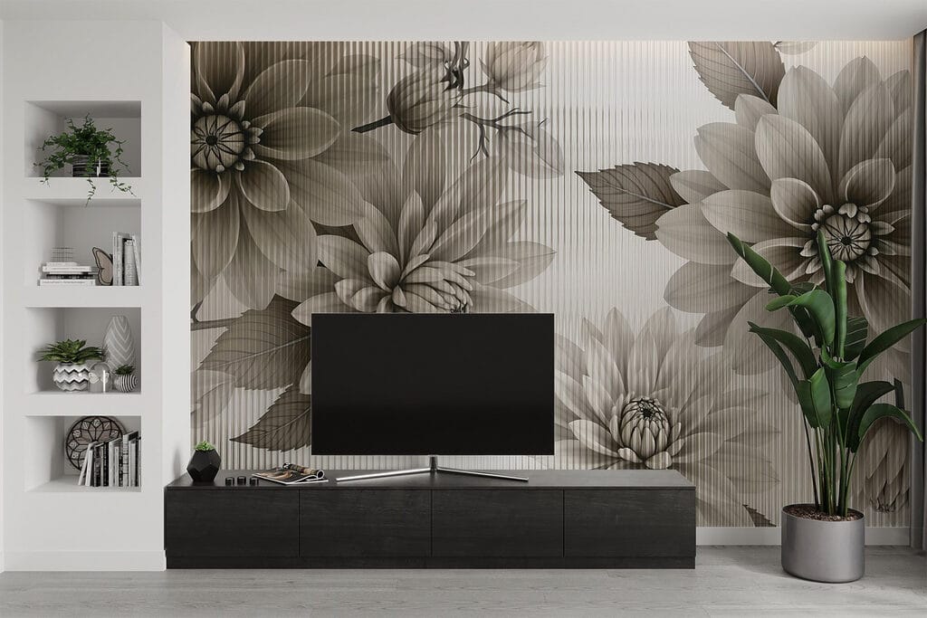 Flores em riscas finas — interior 3