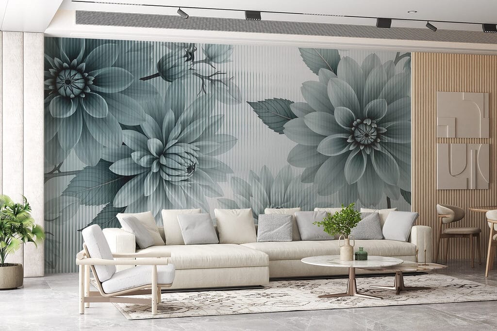 Flores em riscas finas — interior 1