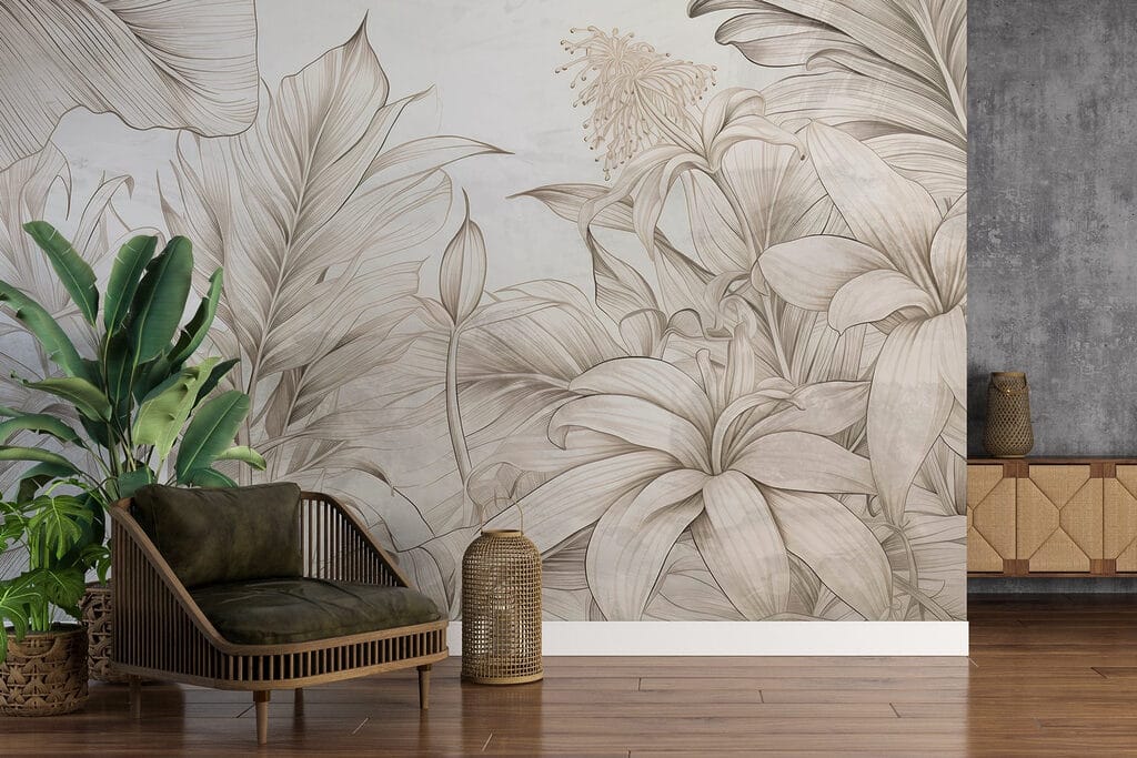 Plantas tropicais hachuradas — interior 2