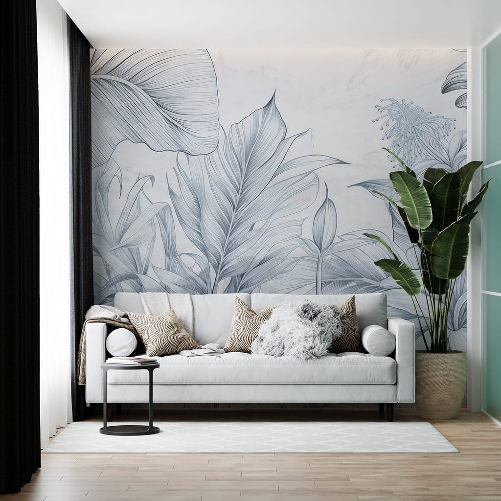 Plantas tropicais hachuradas — interior 1