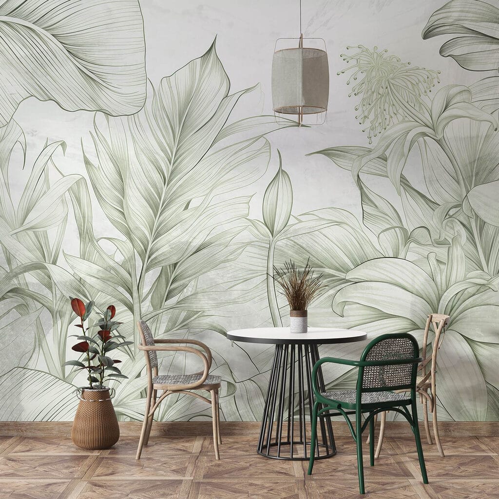 Plantas tropicais hachuradas — interior 3