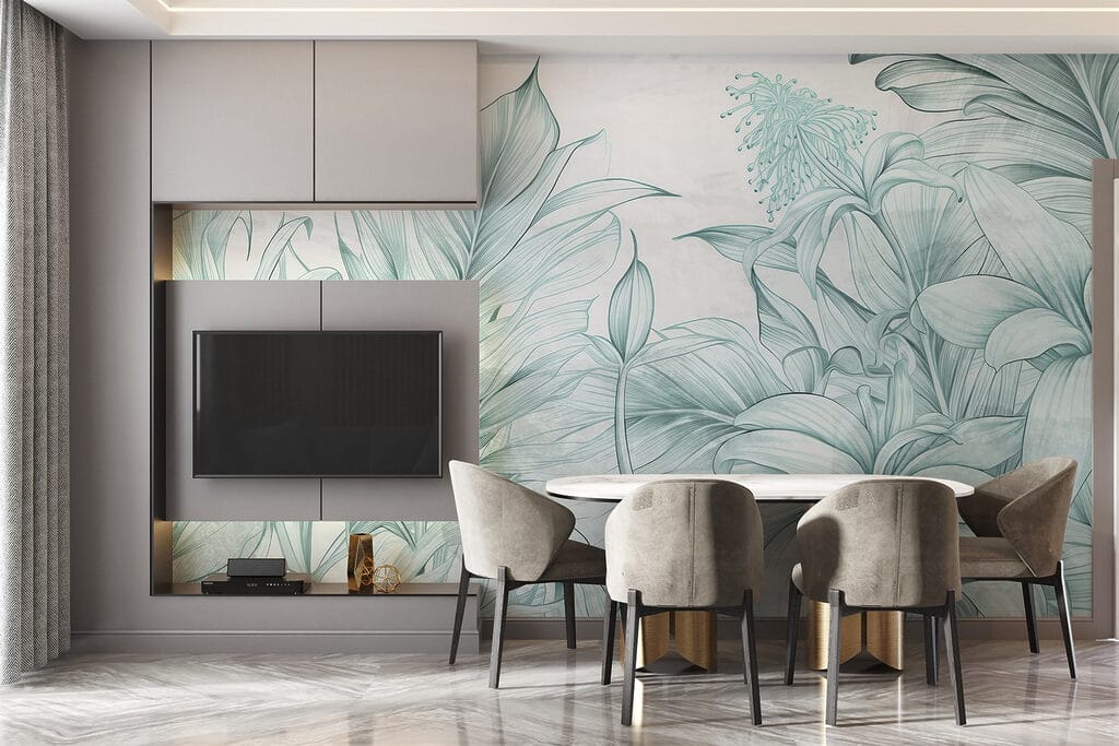 Plantas tropicais hachuradas — interior 1