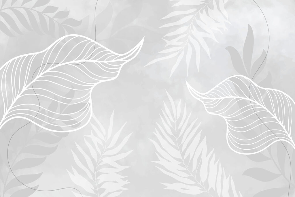 Nervuras brancas em folhas — design completo