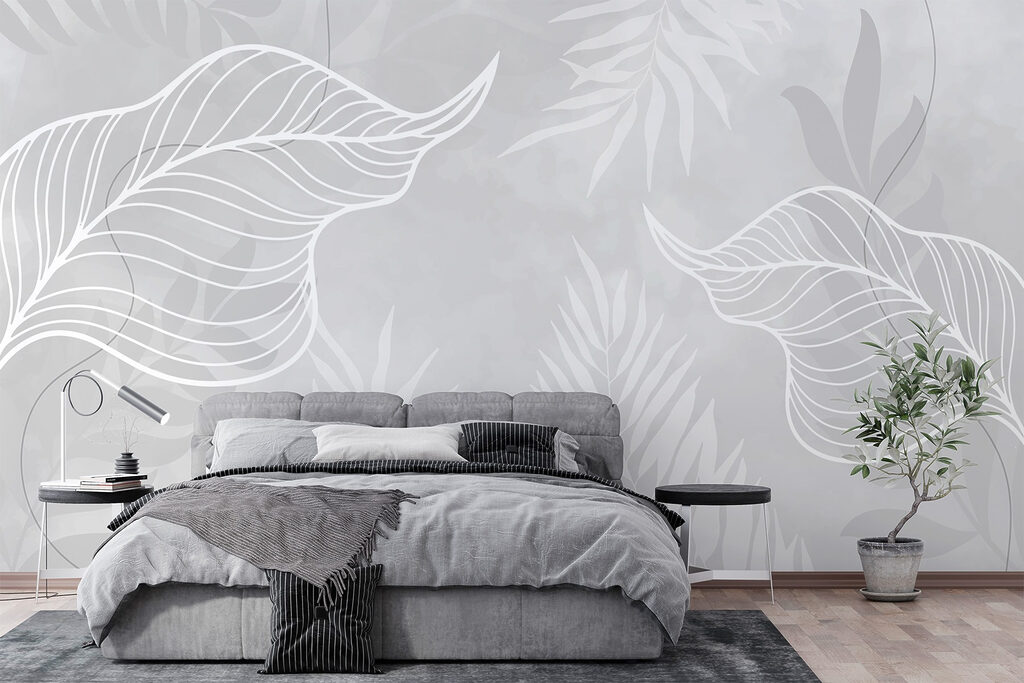 Nervuras brancas em folhas — interior 1