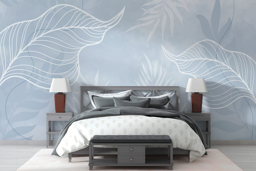 Nervuras brancas em folhas — interior 1