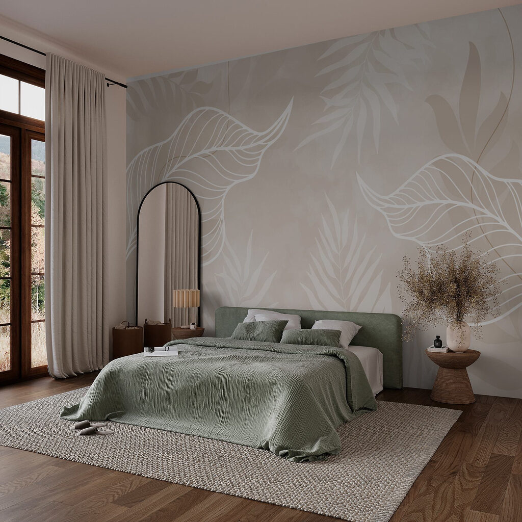 Nervuras brancas em folhas — interior 1