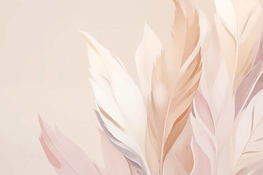 Folhas cor de pêssego — design completo