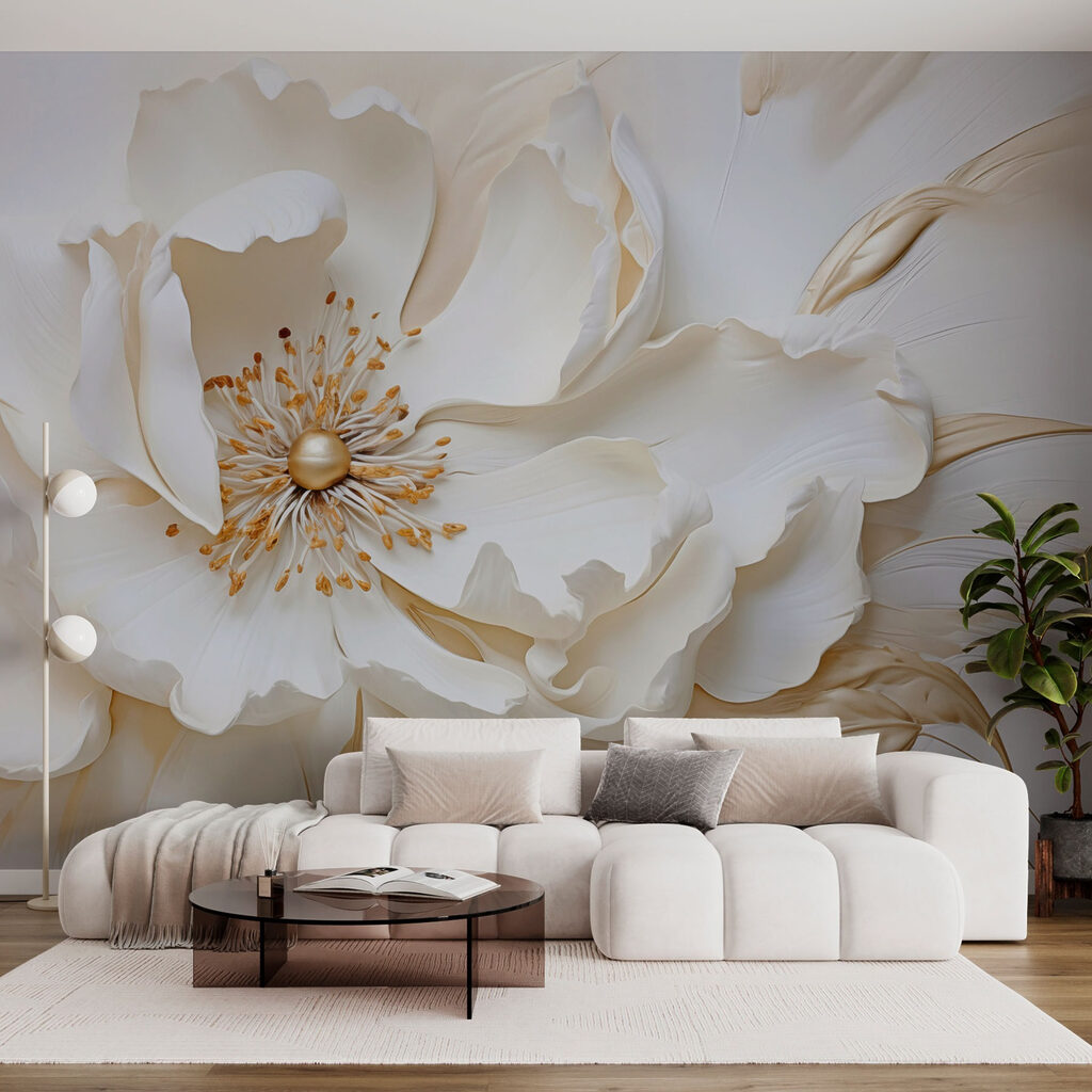 Flor de pétalas curvas — interior 1
