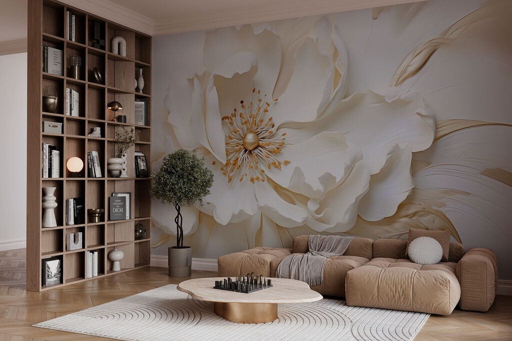 Flor de pétalas curvas — interior 2