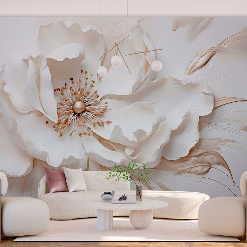 Flor de pétalas curvas — interior 1