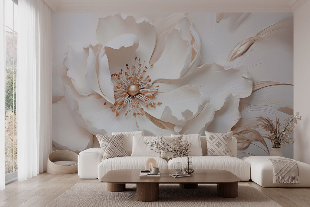 Flor de pétalas curvas — interior 2