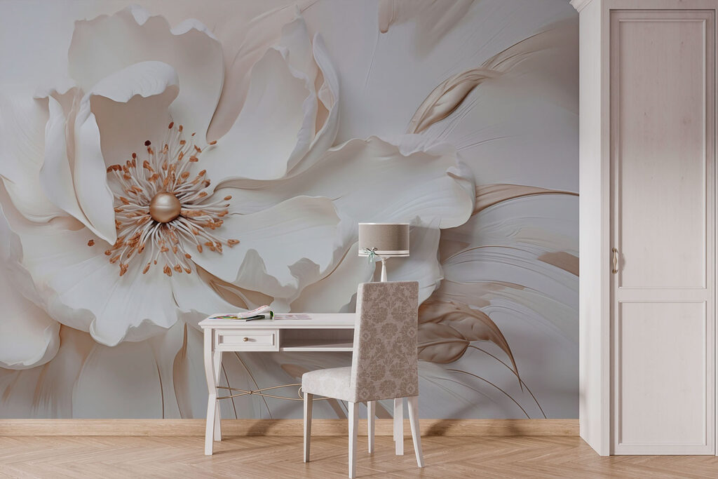 Flor de pétalas curvas — interior 3