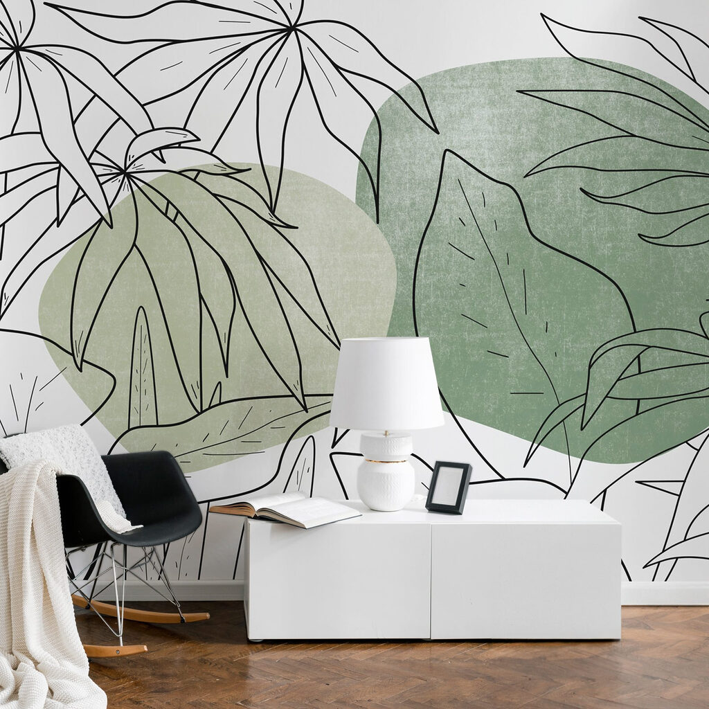 Folhas sobre formas redondas — interior 1