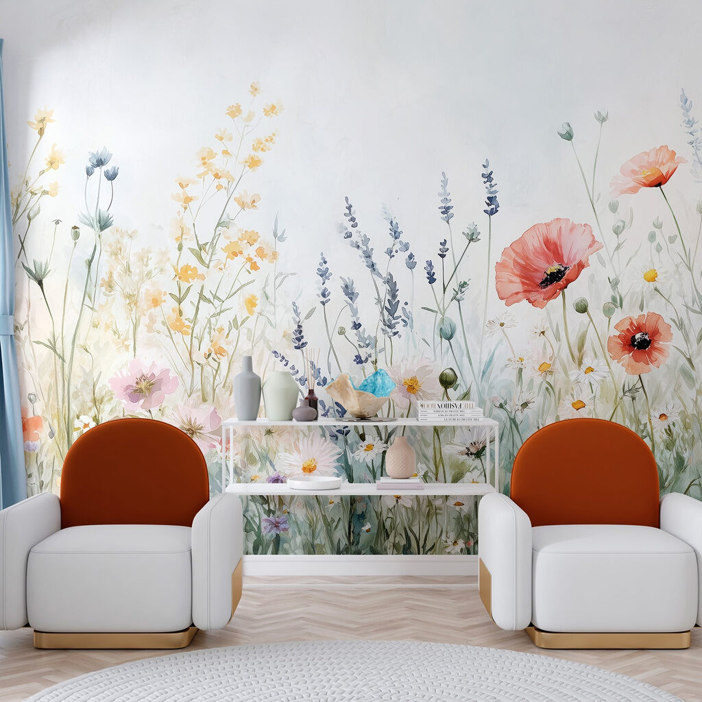 Prado de flores coloridas — interior 4