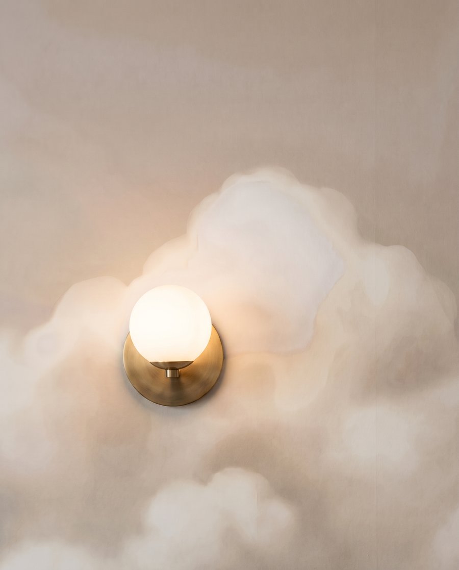 Nuvens brancas suaves — detalhe