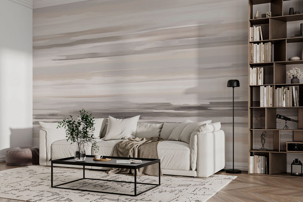Pinceladas cinzentas horizontais — interior 4