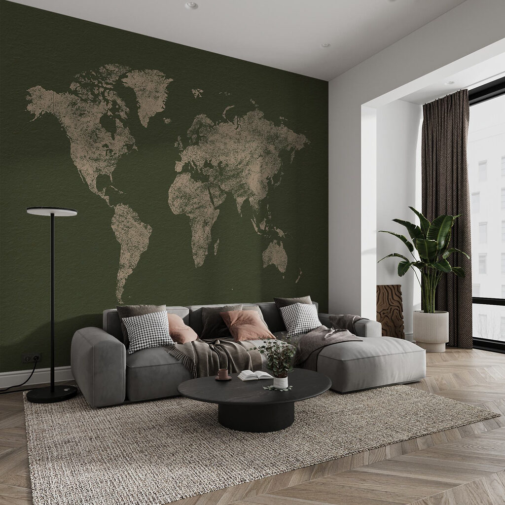 Mapa dourado com textura — interior 2