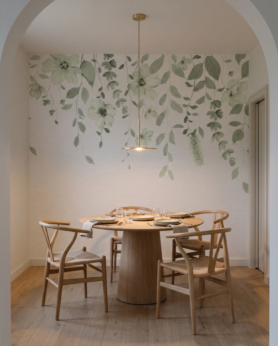 Ramos suspensos no topo — interior 6