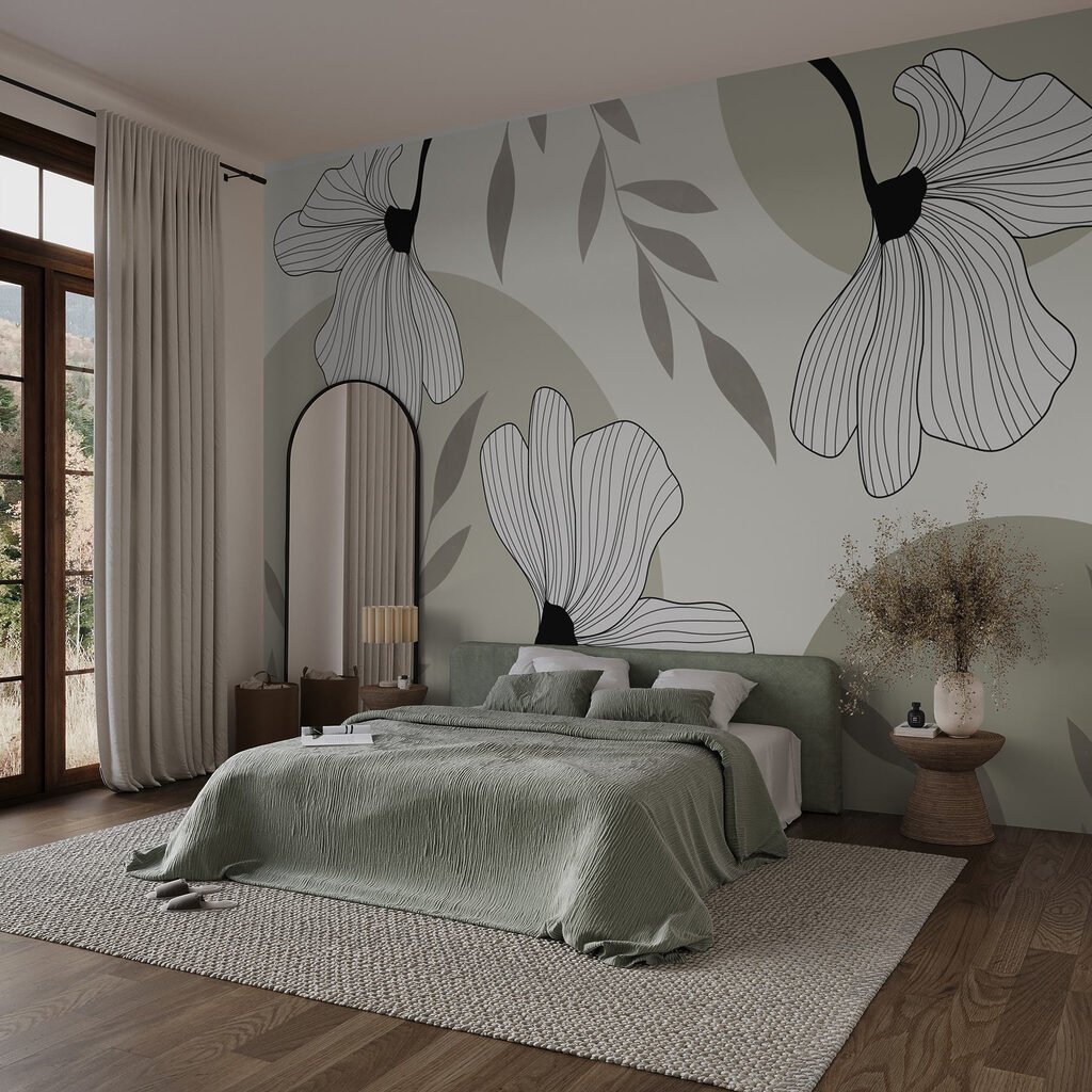 Flores de pétalas riscadas — interior 1