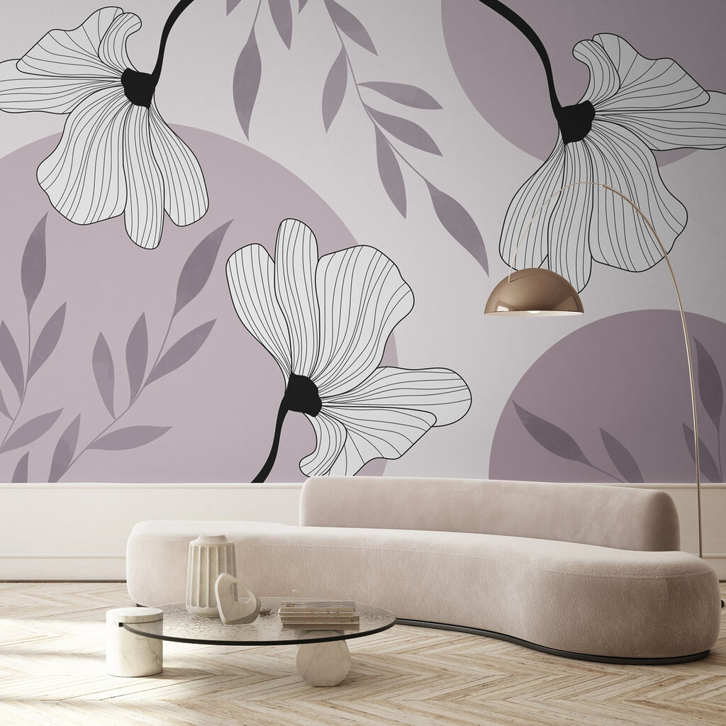 Flores de pétalas riscadas — interior 1