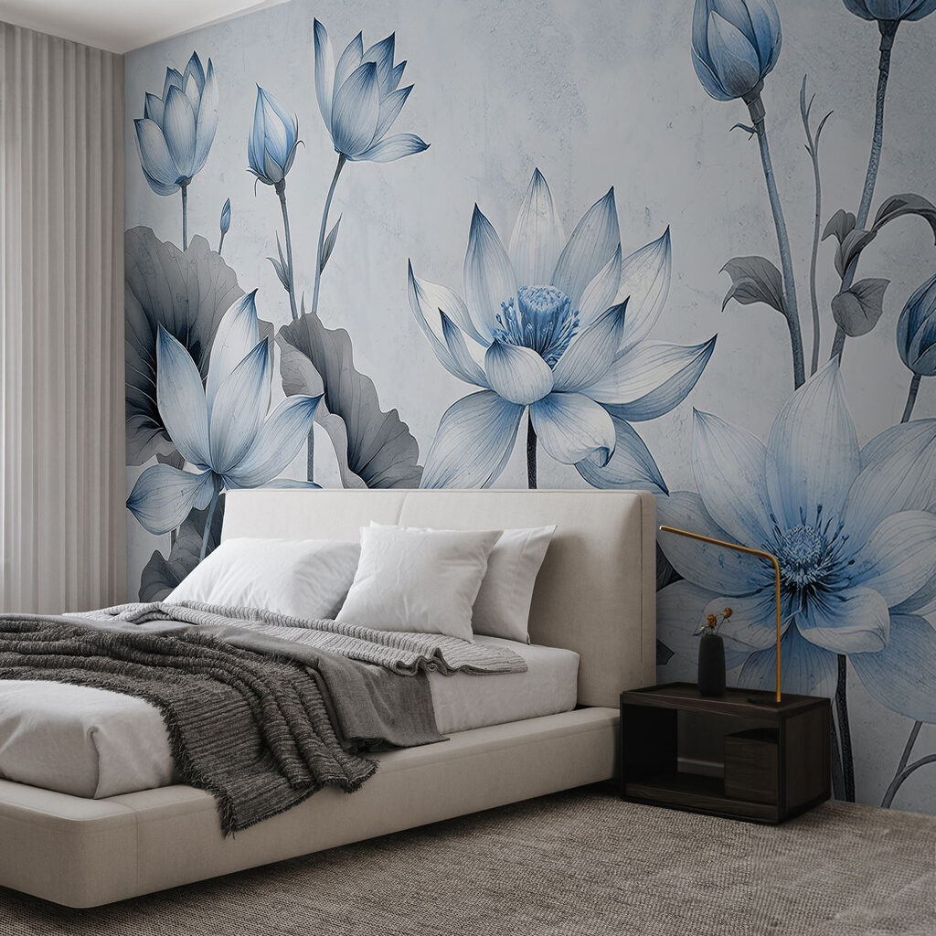 Lótus brancos, folhas cinzentas — interior 2