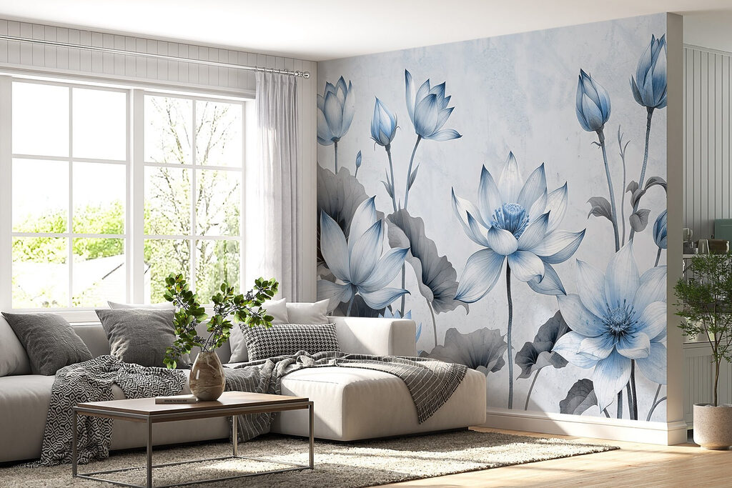Lótus brancos, folhas cinzentas — interior 5