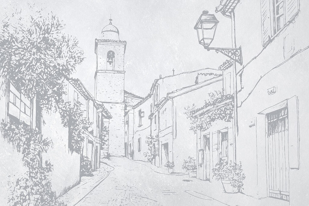 Rua de aldeia — design completo