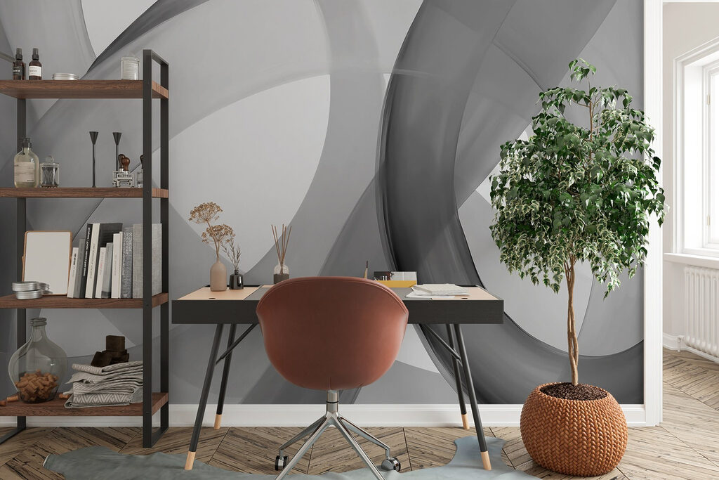 Fitas cinzentas em laços — interior 2