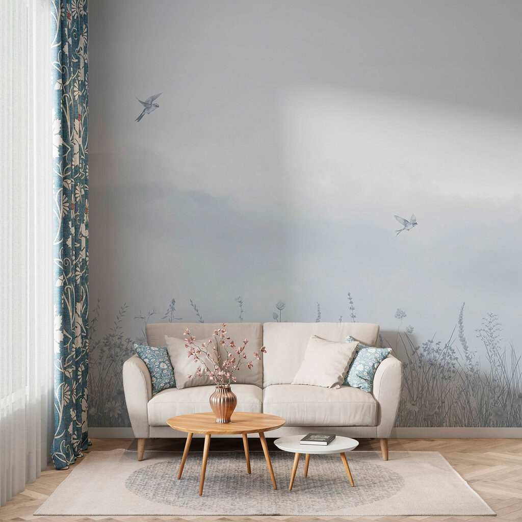 Pássaros sobre o campo — interior 2