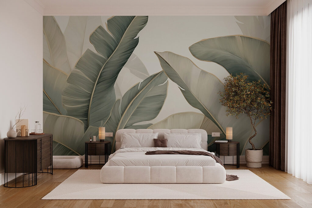 Folhas grandes verde-azeitona — interior 1