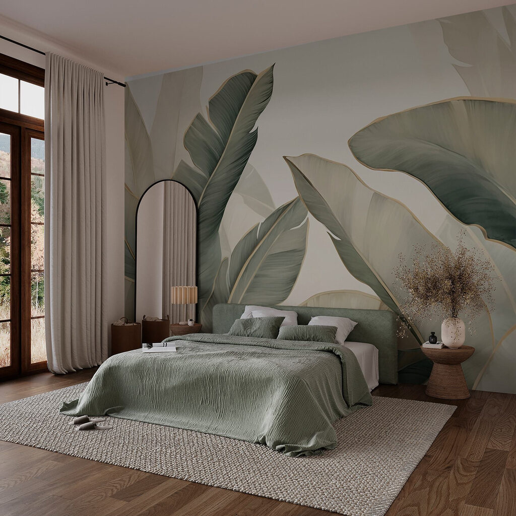 Folhas grandes verde-azeitona — interior 2