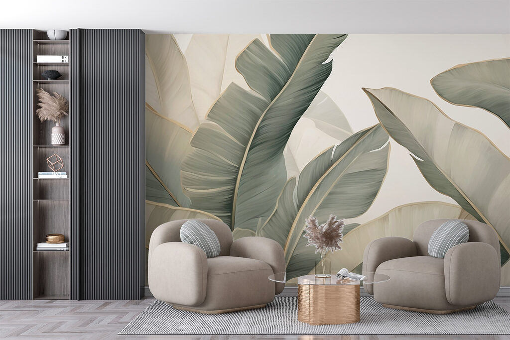Folhas grandes verde-azeitona — interior 3