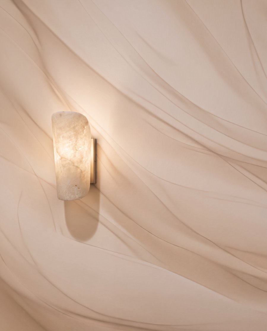 Tecido creme em movimento — detalhe