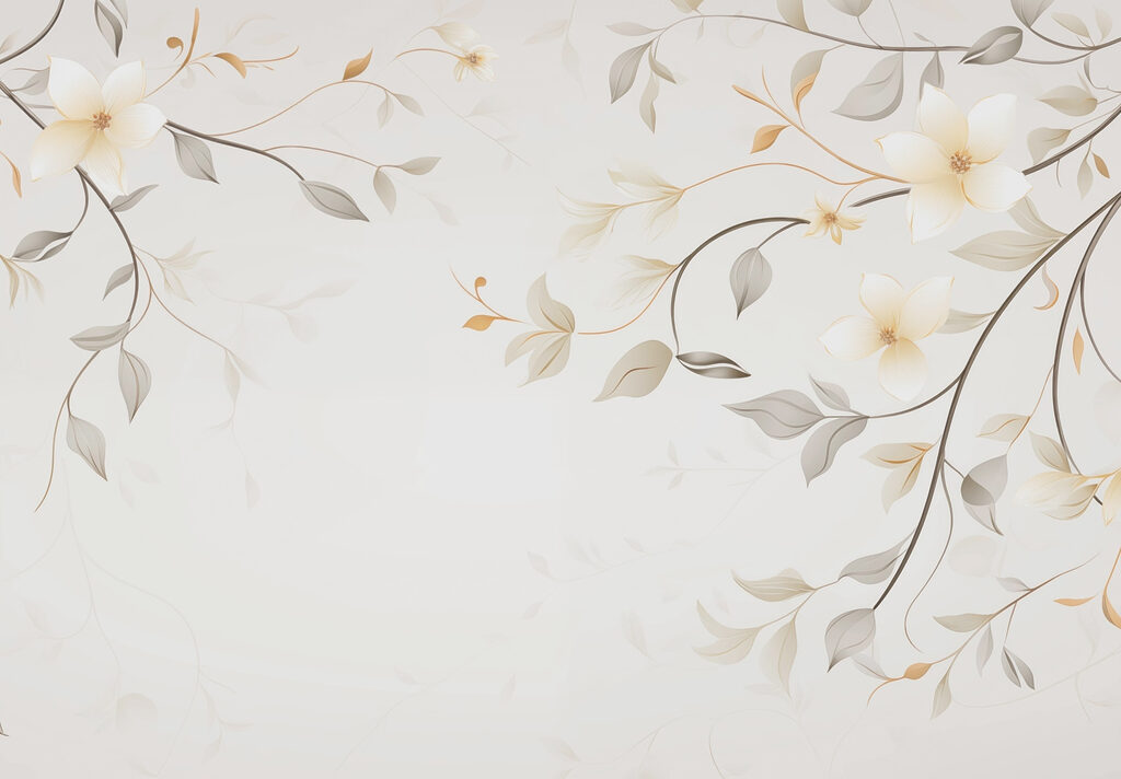Ramos finos nas margens — design completo