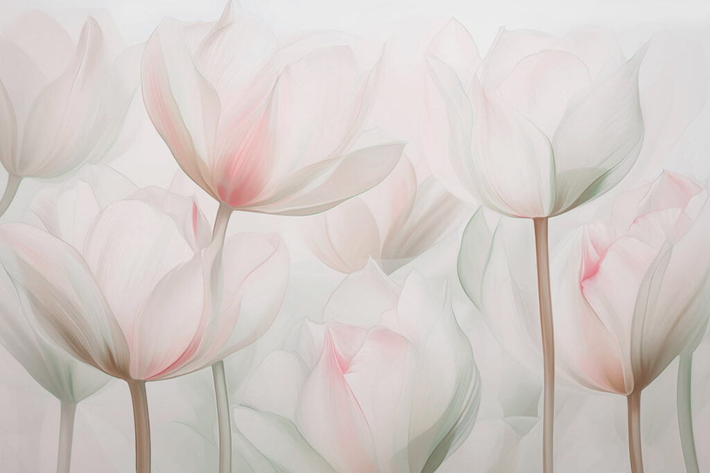 Tulipas suaves — design completo