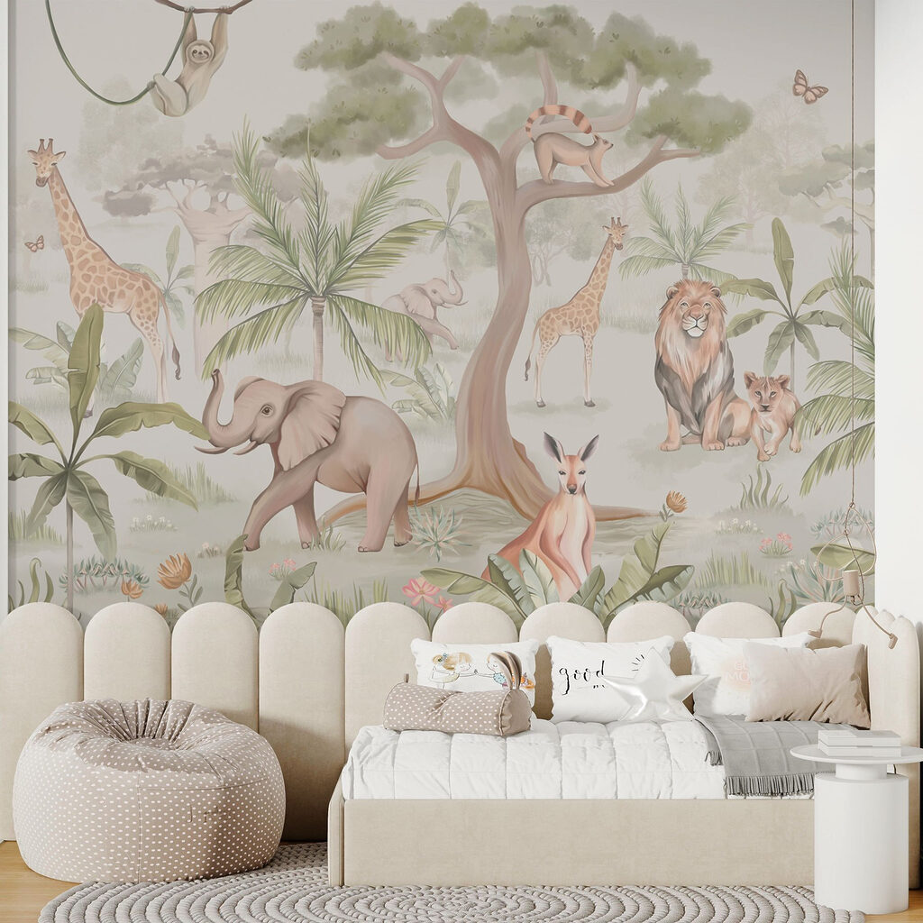 Animais junto à árvore — interior 3