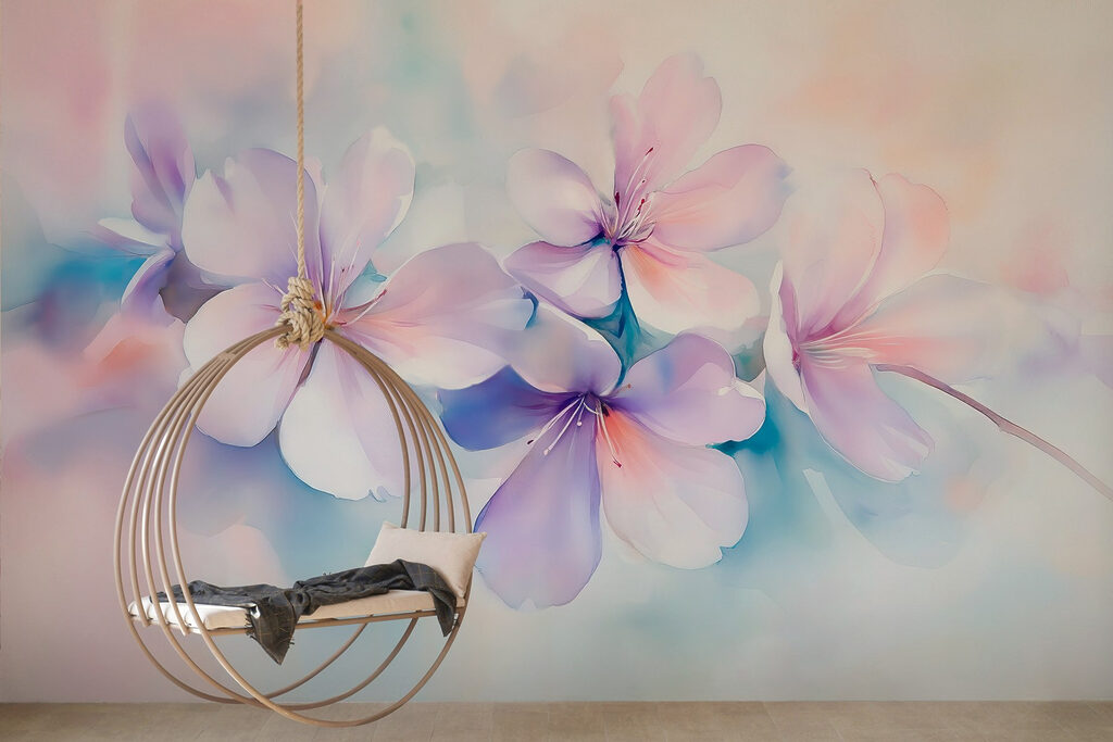 Flores pastel em névoa — interior 3