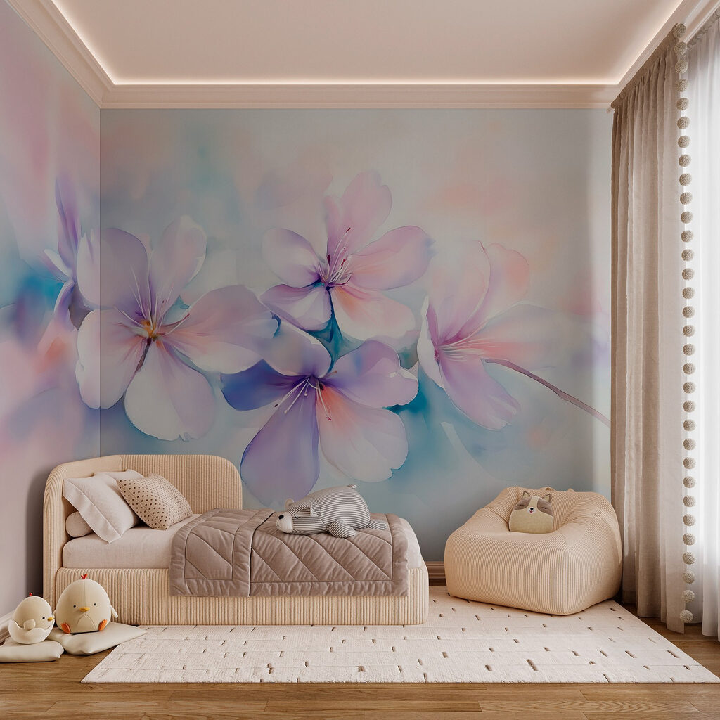 Flores pastel em névoa — interior 4