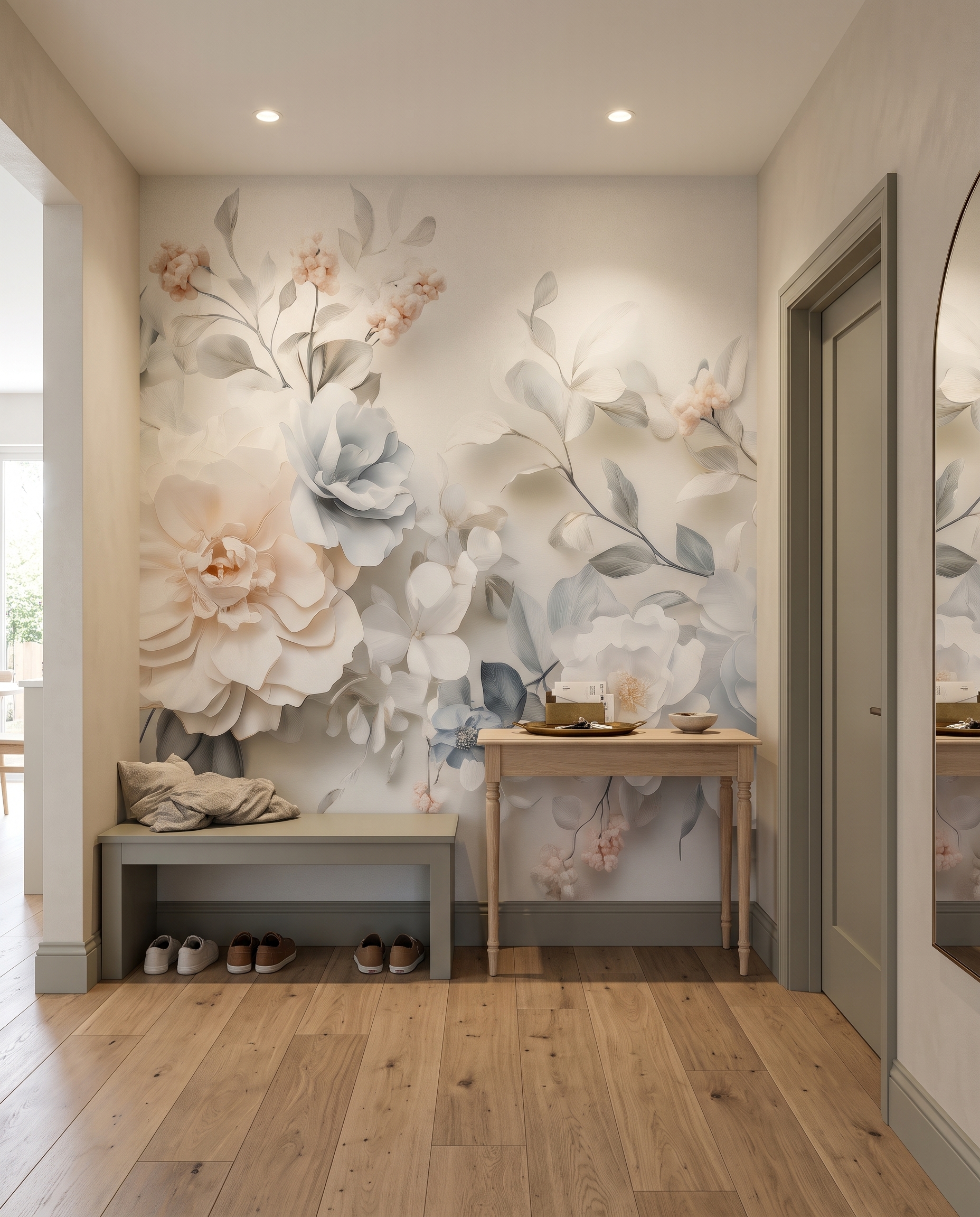 Flores azuis e brancas — interior 4