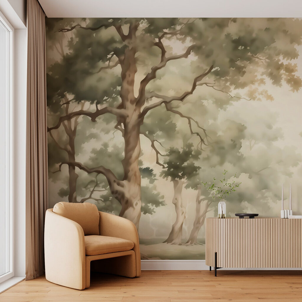Árvores junto à relva — interior 2