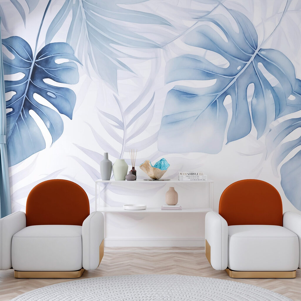 Folhas tropicais azuis — interior 3