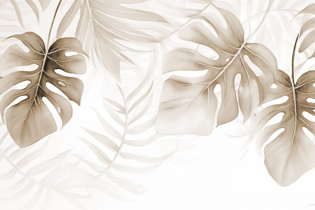 Folhas tropicais azuis — design completo