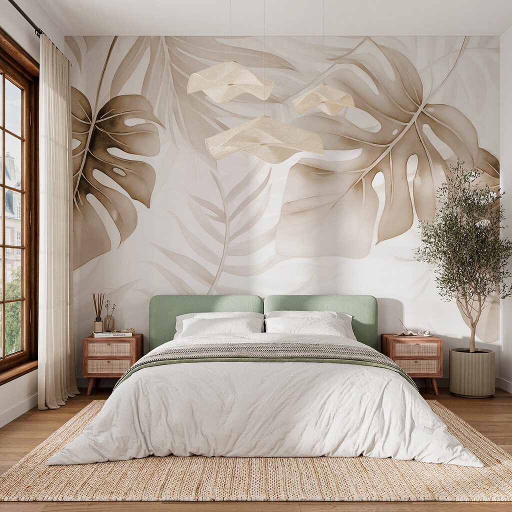 Folhas tropicais azuis — interior 2
