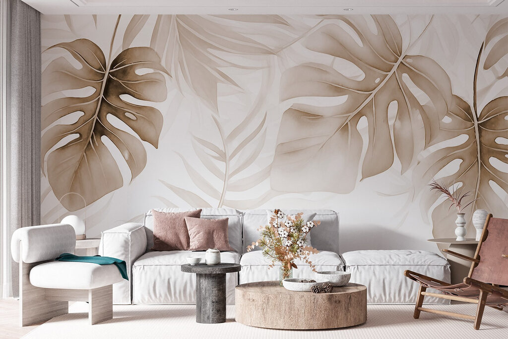 Folhas tropicais azuis — interior 3