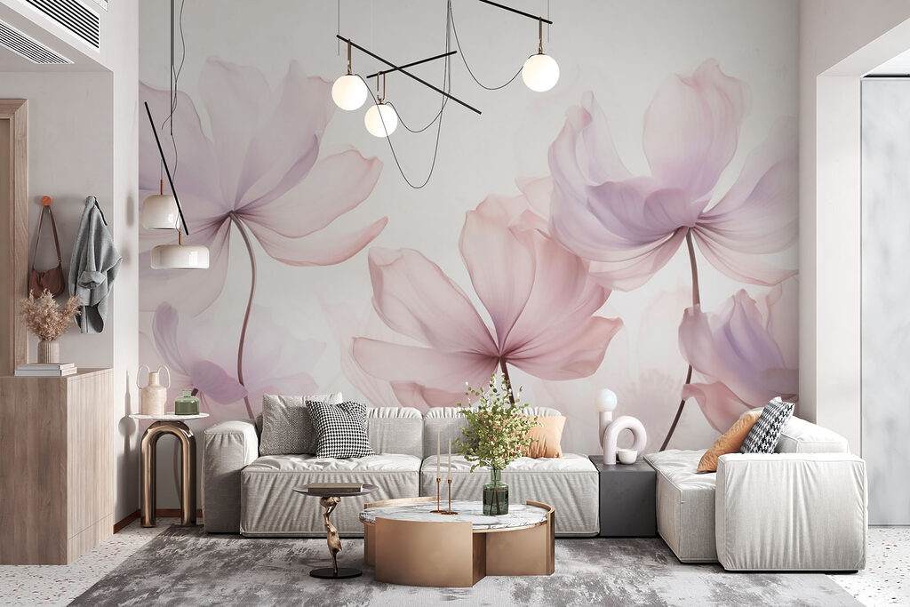 Flores cor-de-rosa em hastes — interior 3