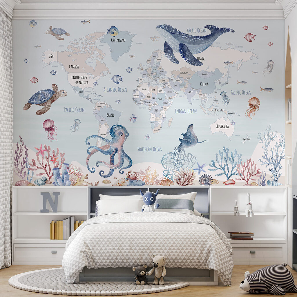 Mapa-múndi marinho — interior 1