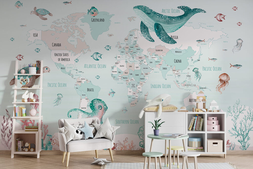 Mapa-múndi marinho — interior 2