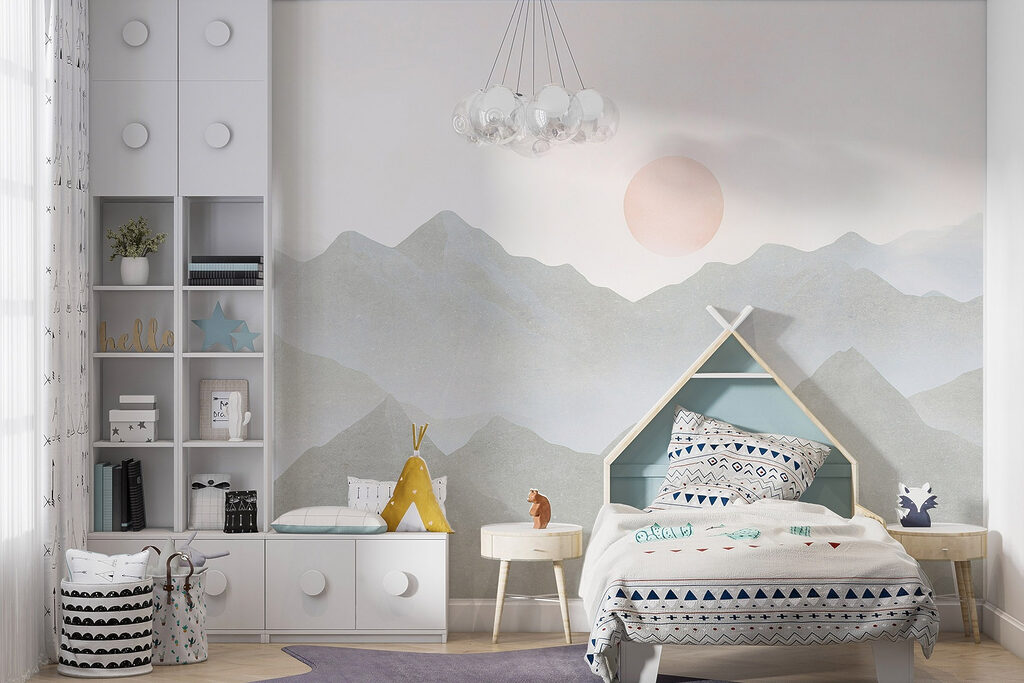 Lua rosa sobre cumes — interior 5